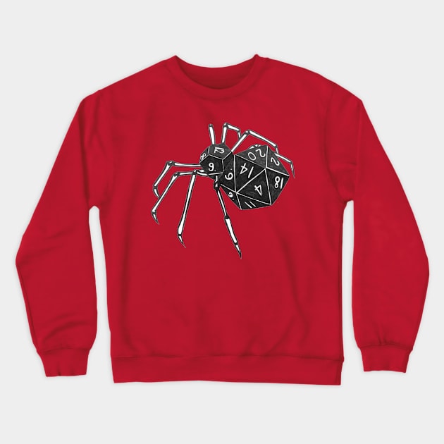 Dice Spider 20 sided and 12 sided Crewneck Sweatshirt by Joseph Baker